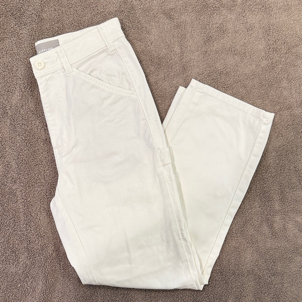 Everlane Women's Cargo Utility Pant in White